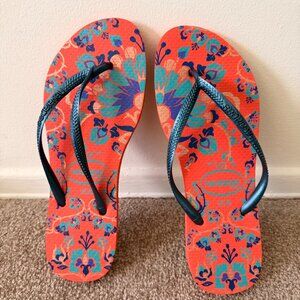 NWOT Havaianas Women's Slim Flip Flops in orange